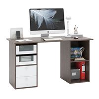 Стол двухтумбовый Прайм-65 венге / белый