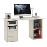 Стол двухтумбовый Прайм-65 дуб молочный