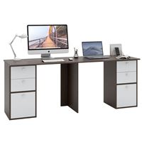 Стол для двоих Прайм-90 венге / белый