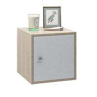 Тумба прикроватная Прайм-11-2 подвесная / напольная дуб сонома / белый