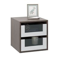 Тумба прикроватная Прайм-11-3 подвесная / напольная венге / белый