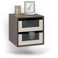 Тумба прикроватная Прайм-11-3 подвесная / напольная венге / дуб молочный