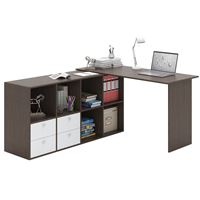 Угловой стол Прайм-72 венге / белый