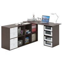 Угловой стол Прайм-83 венге / белый