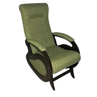 Кресло качалка Маятник/Темный орех/Зеленый БИНГО 7