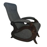 Кресло качалка Маятник/Темный орех/Серый БИНГО 25