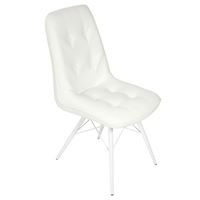 Стул Бордо/Металл Белый Паук/ЭкокожаАврора Вайт