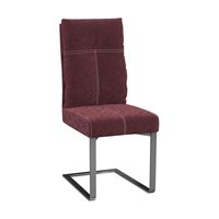 Стул Лофт/Металл Матированная сталь/Ткань, велюр Дана 31, Бордовый