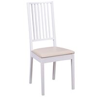 Стул Родос 2/Массив бука Белый матовый/ТканьБежевый 108