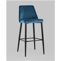 Стул барный Диего велюр пыльно-синий