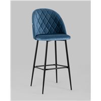 Стул барный Марсель велюр пыльно-синий