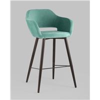 Стул барный Саймон велюр морской