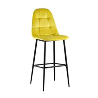 Стул барный Тейлор велюр жёлтый