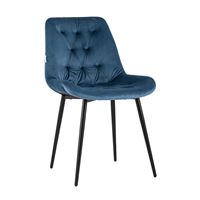 Стул Джастин велюр пыльно-синий