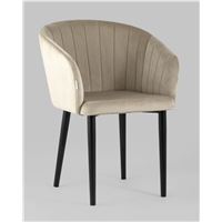 Стул с подлокотниками Нейтон велюр бежевый
