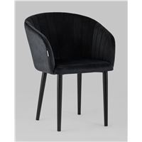 Стул с подлокотниками Нейтон велюр черный