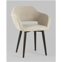 Стул с подлокотниками Саймон велюр бежевый