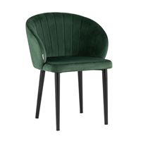 Стул с подлокотниками Шон велюр зелёный