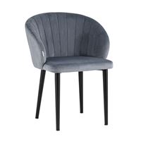 Стул с подлокотниками Шон велюр серый