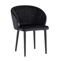 Стул с подлокотниками Шон велюр черный