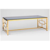 Журнальный стол 120*60 БРУКЛИН золото стекло smoke