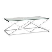 Журнальный стол 120*60 ИНСИГНИЯ серебро
