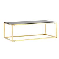 Журнальный стол 120*60 ТАУН золото стекло smoke