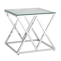 Журнальный стол 55*55 ИНСИГНИЯ серебро