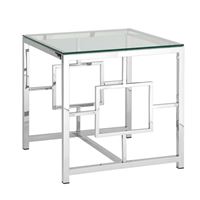 Журнальный столик 55*55 БРУКЛИН серебро