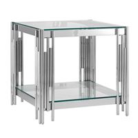 Журнальный столик 55*55 ГЭТСБИ серебро