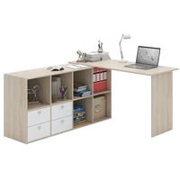 Угловой стол Прайм-72 дуб сонома / белый