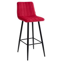 Барный стул DERRY G108-38 винный, велюр М-City