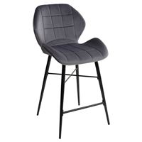 Полубарный стул MARCEL BLUVEL-14 GREY (H=65cm), велюр М-City