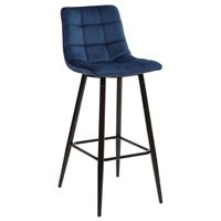 Барный стул LECCO UF910-18 NAVY BLUE, велюр М-City