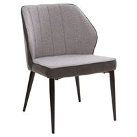 Стул-кресло RIVERTON антрацитовый меланж FC-09/ экокожа антрацит RU-08 М-City