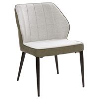 Стул-кресло RIVERTON светло-серый меланж FC-01/экокожа хаки RU-04 М-City