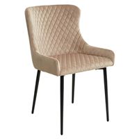 Стул САЛЬЕРИ, цвет бежевый #C03, велюр / черный каркас М-City
