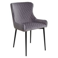 Стул САЛЬЕРИ, цвет темно-серый #C07, велюр / черный каркас М-City
