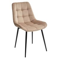Стул ХОФМАН, цвет капучино #H65, велюр / черный каркас 4 шт./1 к М-City