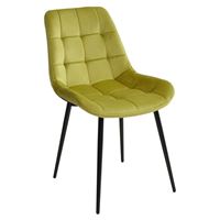 Стул ХОФМАН, цвет оливковый #H25, велюр, 2шт./1к / черный каркас М-City