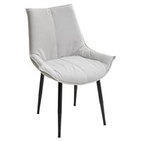 Стул Осло Светло-серый Vivaldi #V06, велюр / черный каркас M-City