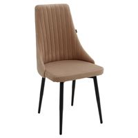 Стул Руссо Premier 08 Светло-коричневый, велюр / черный каркас M-City
