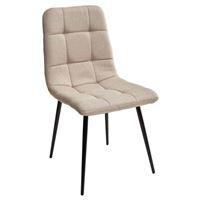 Стул ДИЛАН, цвет кремовый, ткань / черный каркас М-City