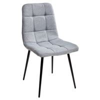 Стул ДИЛАН, цвет серо-голубой #28, ткань / черный каркас М-City