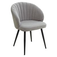 Стул Зефир Teddy 024 Серый, велюр / черный каркас M-City