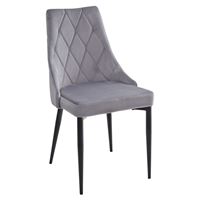 Стул NEPAL BLUVEL-14 GREY/ черный каркас, велюр M-City