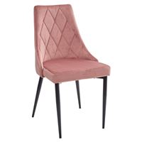 Стул NEPAL BLUVEL-52 PINK/ черный каркас, велюр M-City