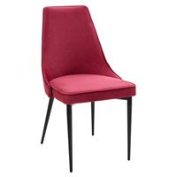 Стул NEPAL-P ВИННЫЙ #16, велюр/ черный каркас М-City