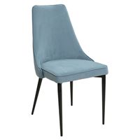 Стул NEPAL-P СЕРО-ГОЛУБОЙ ГЕКСАГОН, велюр 53/ 794/ черный каркас М-City