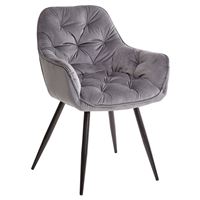 Стул MALTA BLUVEL-14 GREY, велюр M-City